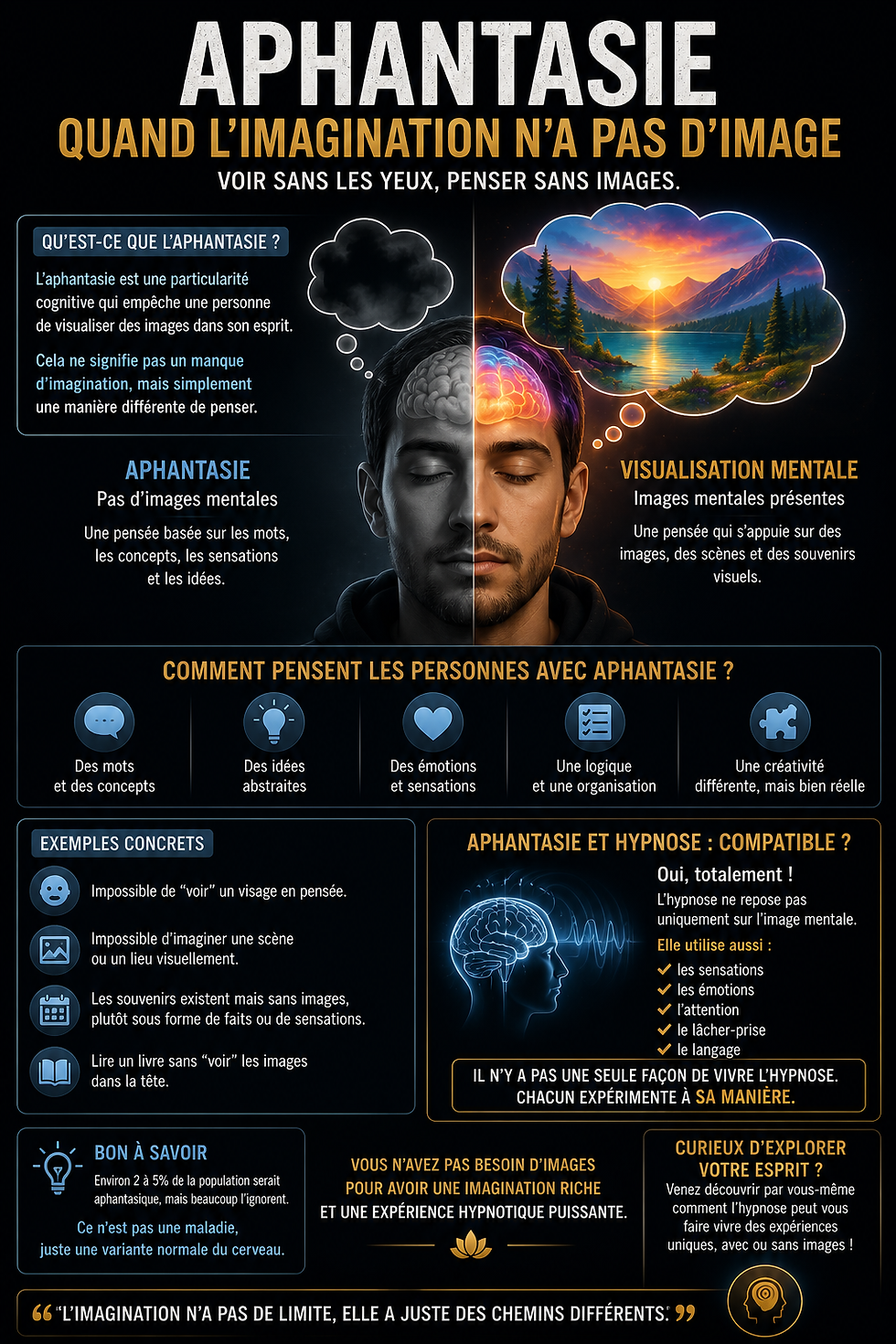 Aphantasie : quand l’imagination n’a pas d’image (et ce que ça change vraiment)