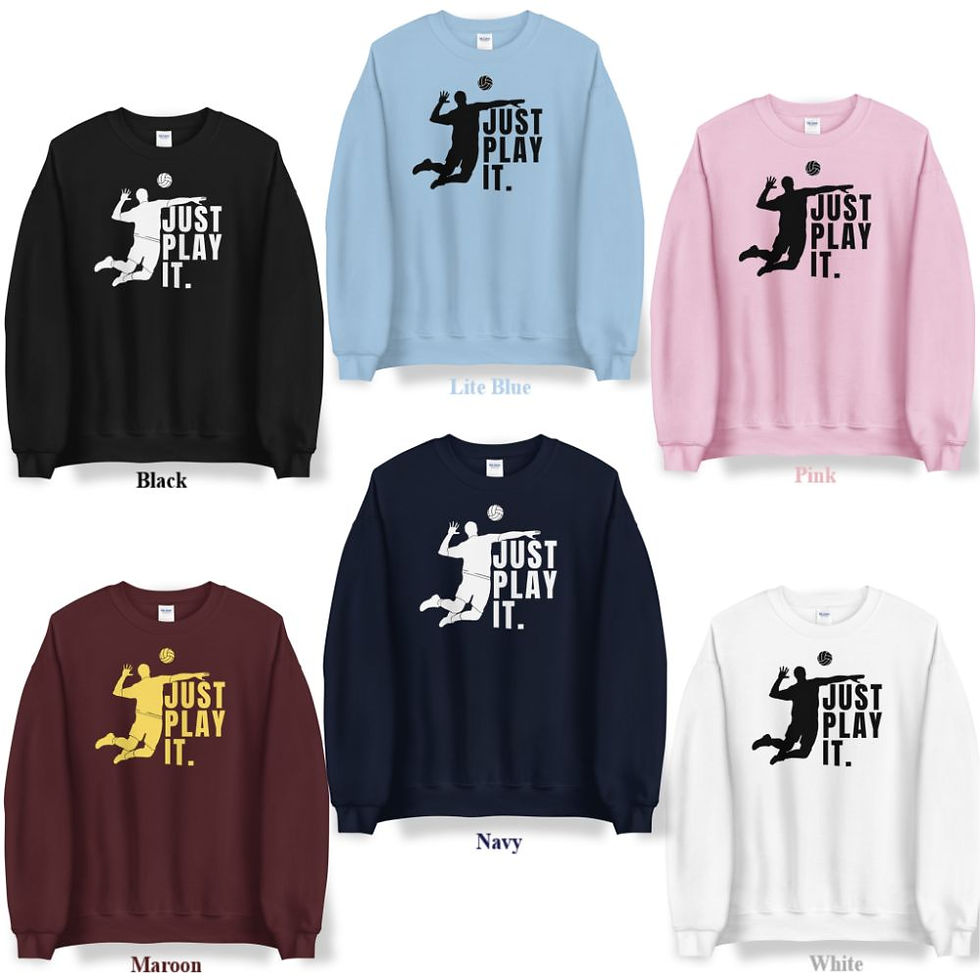 Thumbnail: Volleyball Player Silhouette Sweatshirt: Just Play It