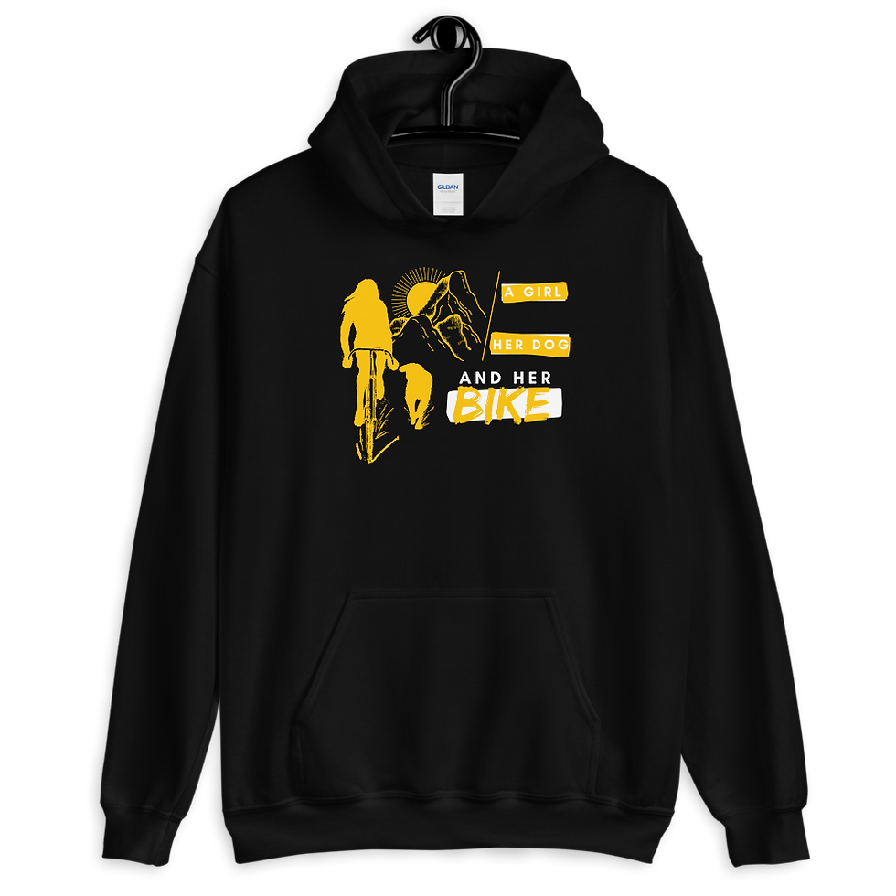 Thumbnail: Girl Dog Bike Hoodie . Outdors Bike Sweatshirt