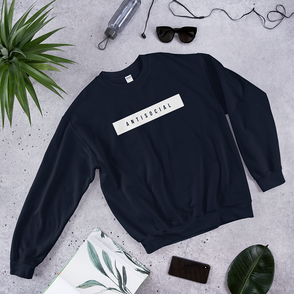 Thumbnail: Antisocial Introvert Vibe Sweatshirt - A.SAP Introverted Soul Attire