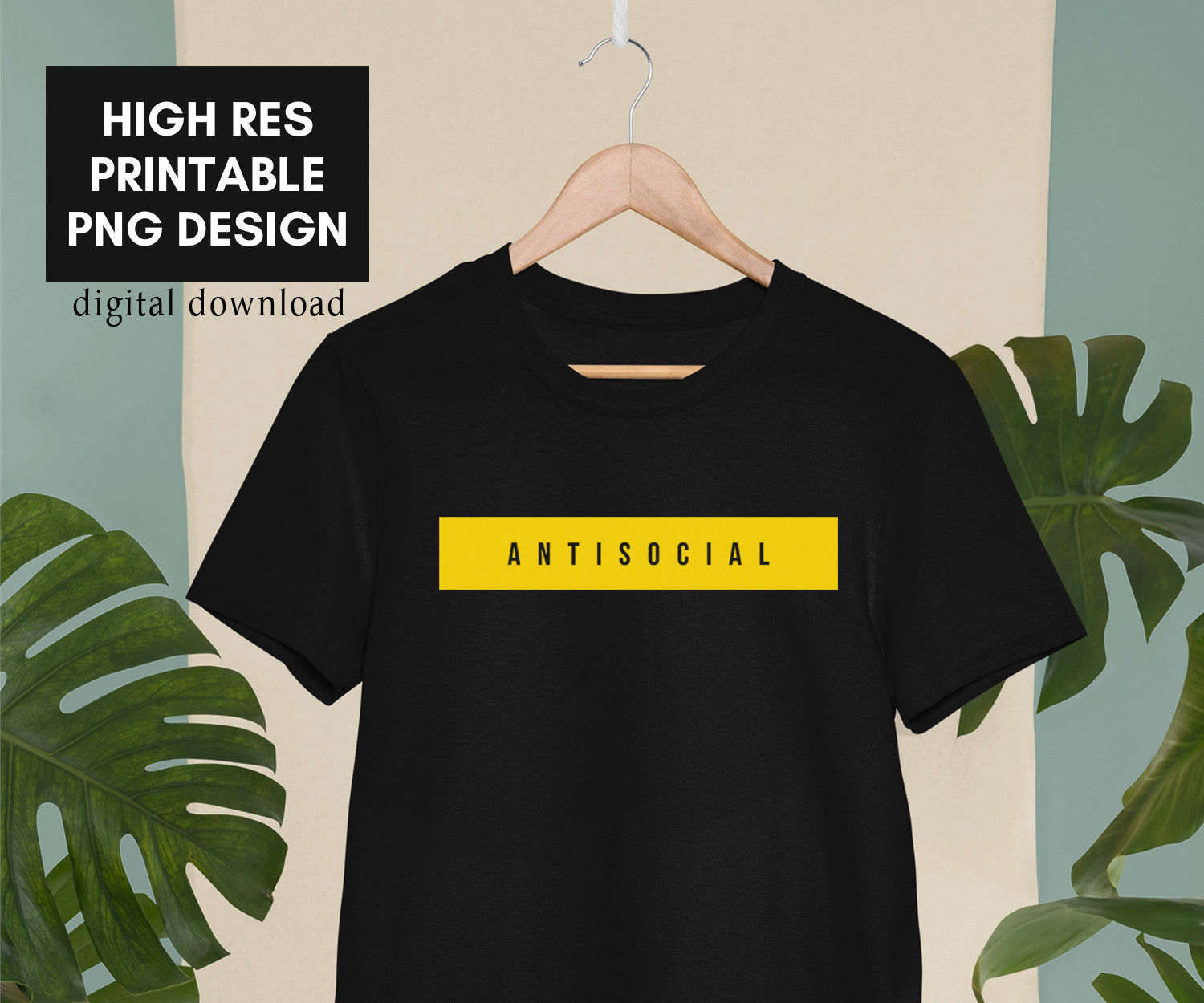 Anticocial Introvert SVG File Funny PNG Digital Download