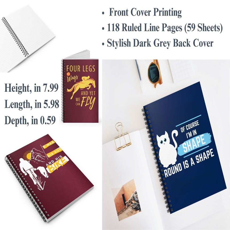 Thumbnail: Custom Pet Notebook Journal, Personalized Cat Dog Horse Shapes, Animal Love
