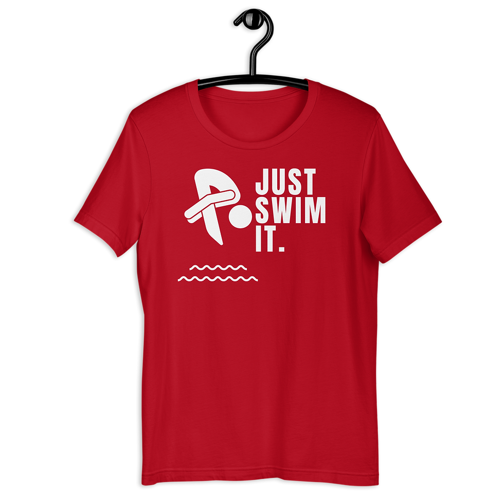 Thumbnail: Swimmer Tee: Jump Swimmer - Just Swim It Shirts - Elon Reeves Arts