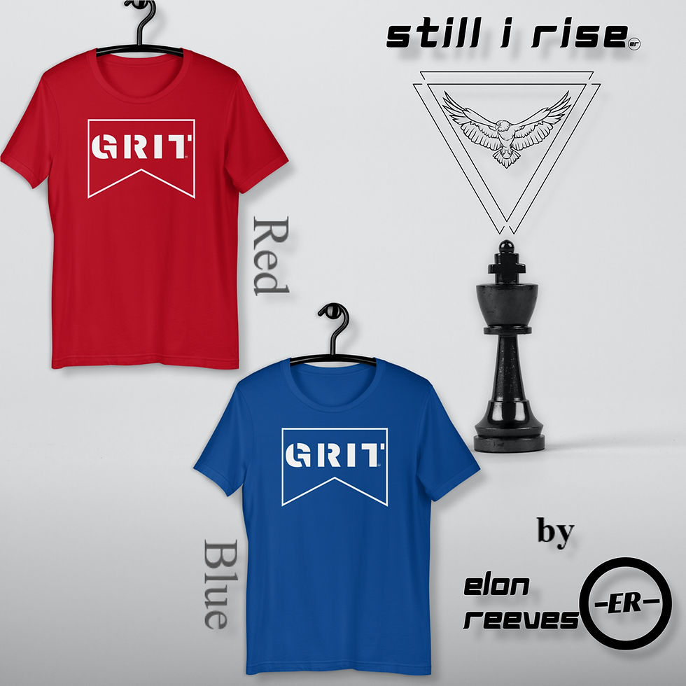 Thumbnail: Motivation Shirts: Grit Tee - Elon Reeves Arts