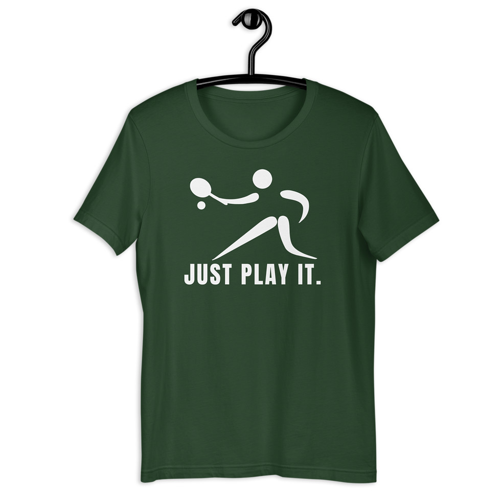 Thumbnail: Table Tennis Tee: Player Playing Silhouette - Just Play It Shirts - Elon Reeves