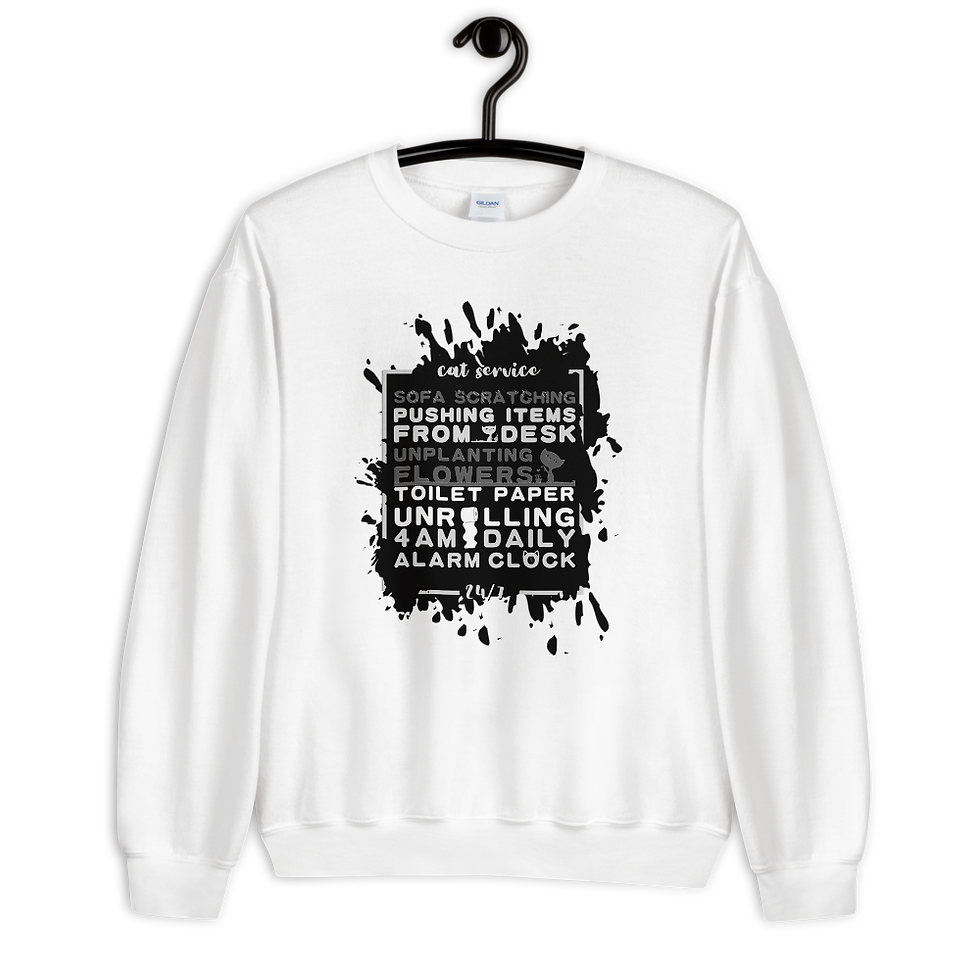 Thumbnail: Cat Service Sweatshirt:Troublemaker Cat Sweather