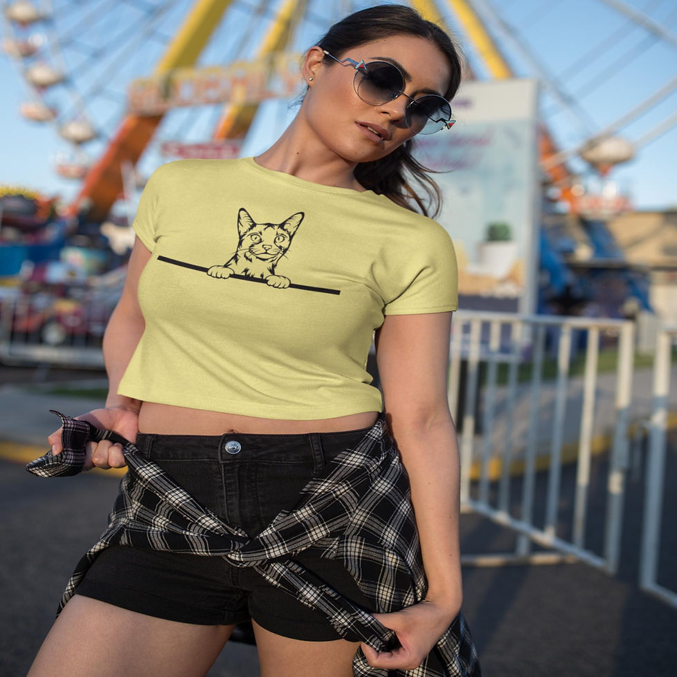 Thumbnail: 50 Custom Made Peaking Cat T-shirts: Personalized Cute Cats Tee