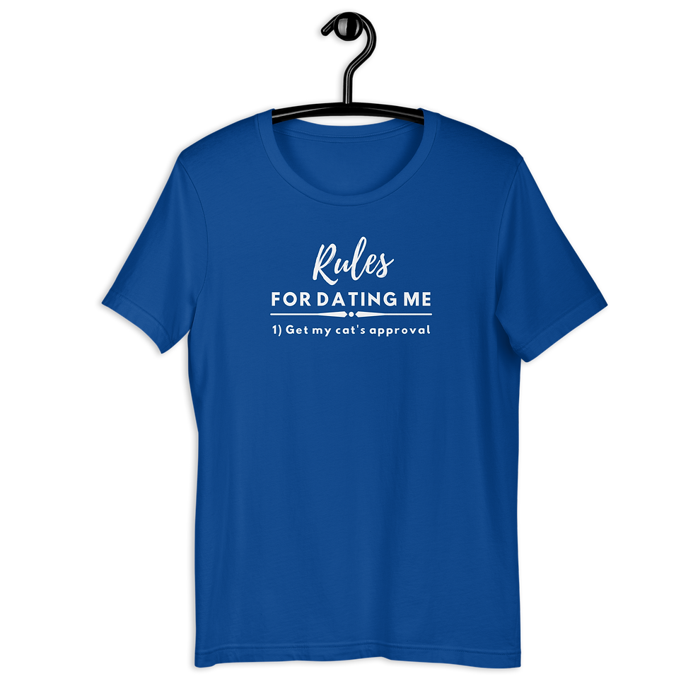 Thumbnail: Funny Date Me Tee Cat Rules Dating T-Shirt - MySkyPet