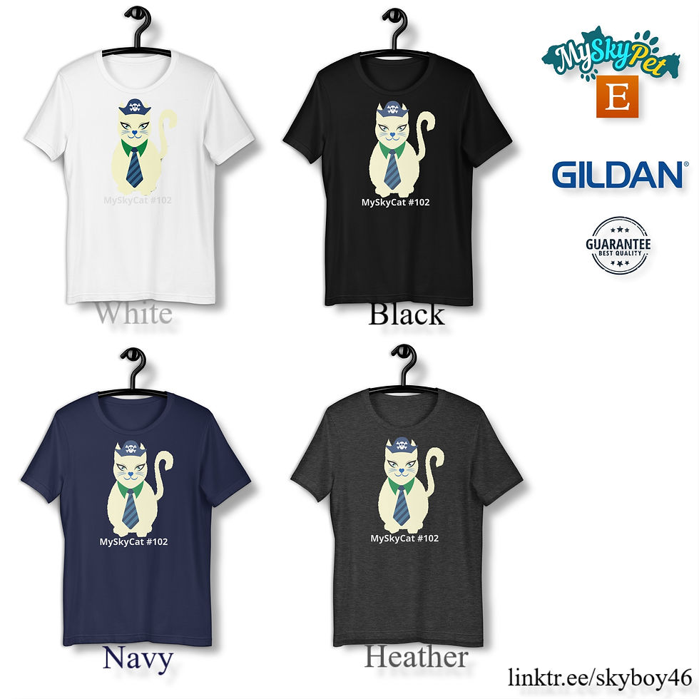 Thumbnail: NFT Cat T-shirt, OpenSea Original Cat Token - MySkyPet