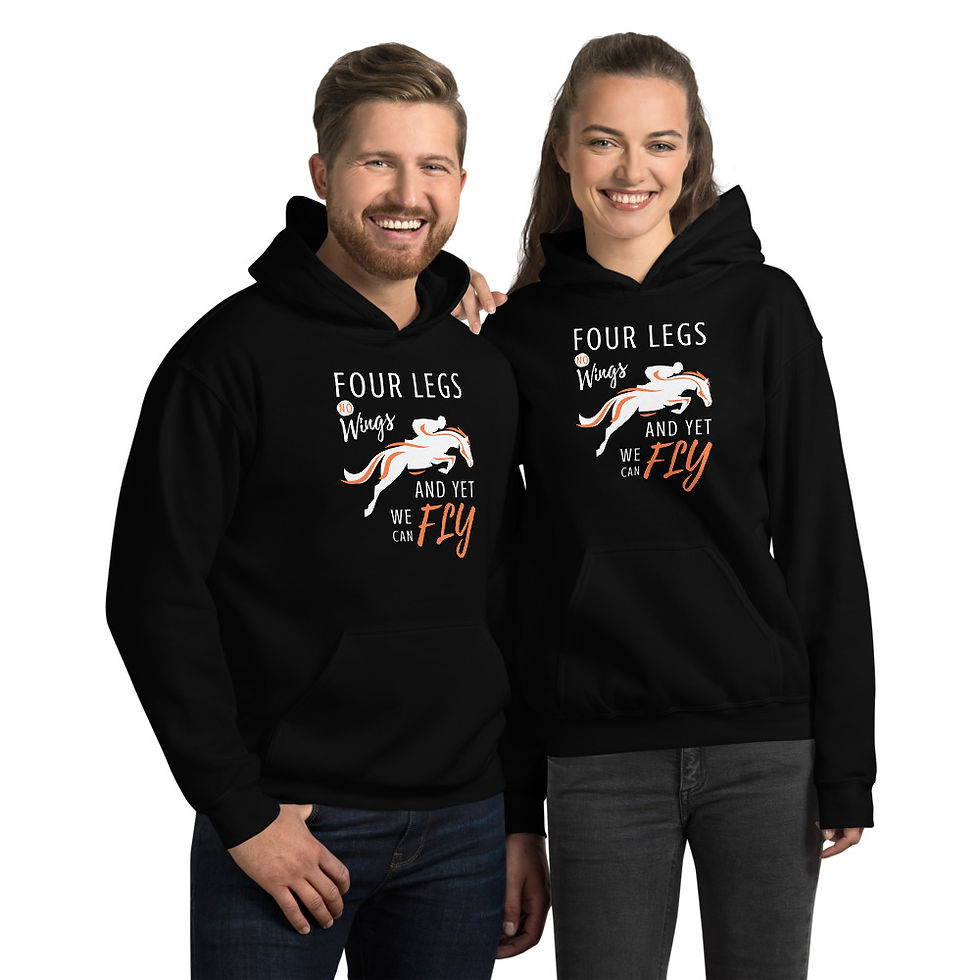 Thumbnail: Jumping Horse Hoodie . No Wings Flying Sweatshirt