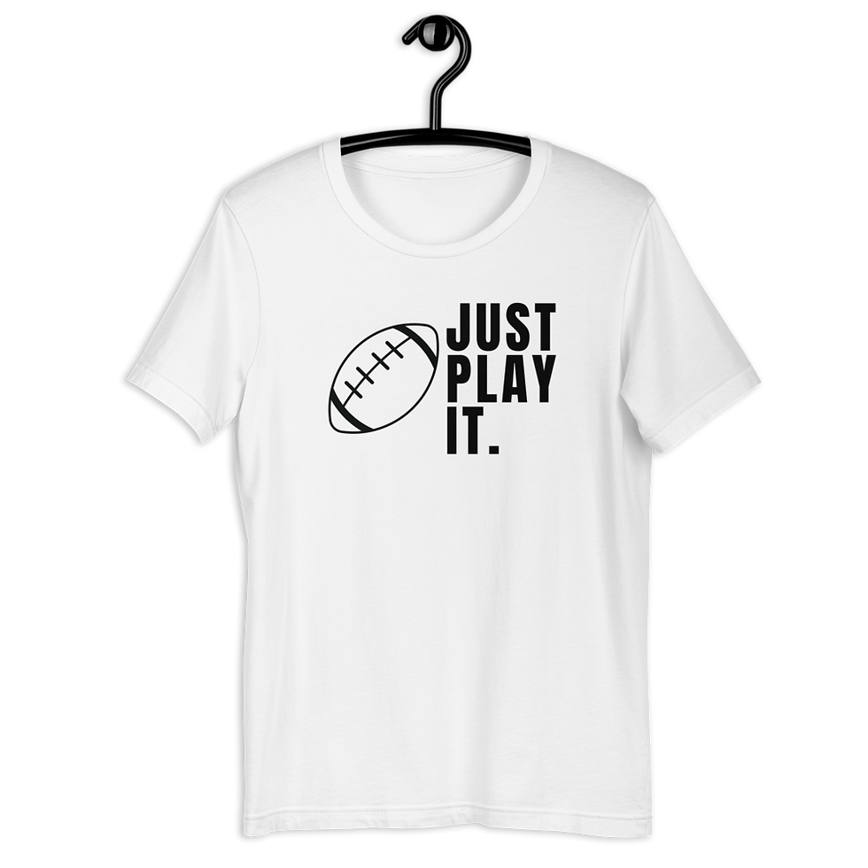 Thumbnail: Rugby Ball Tee Just Play It Shirts - Elon Reeves Arts