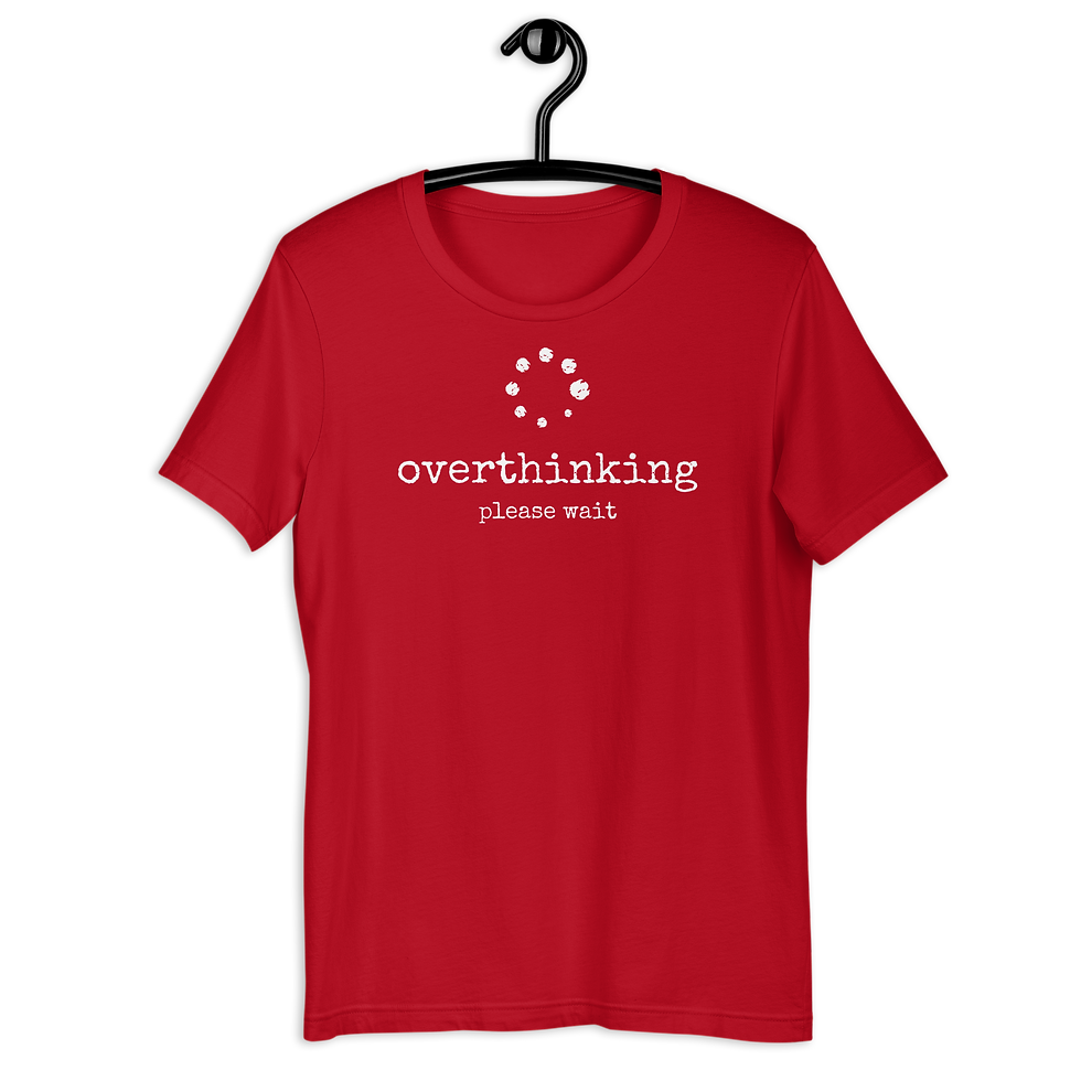 Thumbnail: Overthinking Shirt for Introverts Funny Sarcastic Anxiety Tee - A.SAP