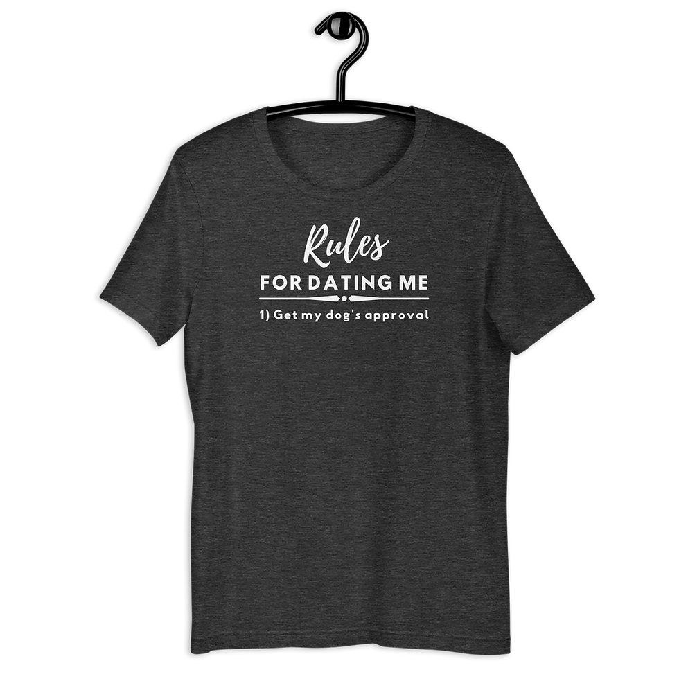 Thumbnail: Funny Date Me Tee: Dog Rules Dating T-Shirt - MySkyPet