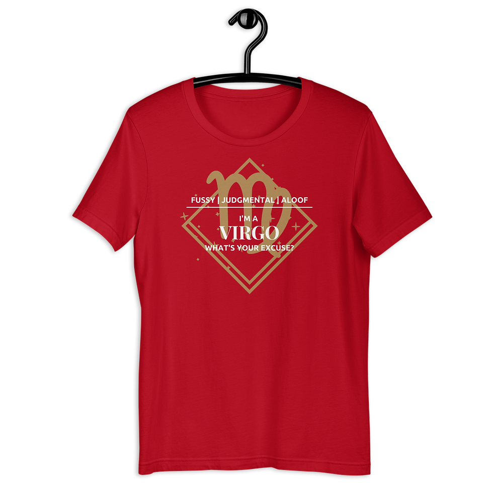 Thumbnail: Virgo Zodiac T-Shirt, Star Sign Virgo Tee- MySkyPet