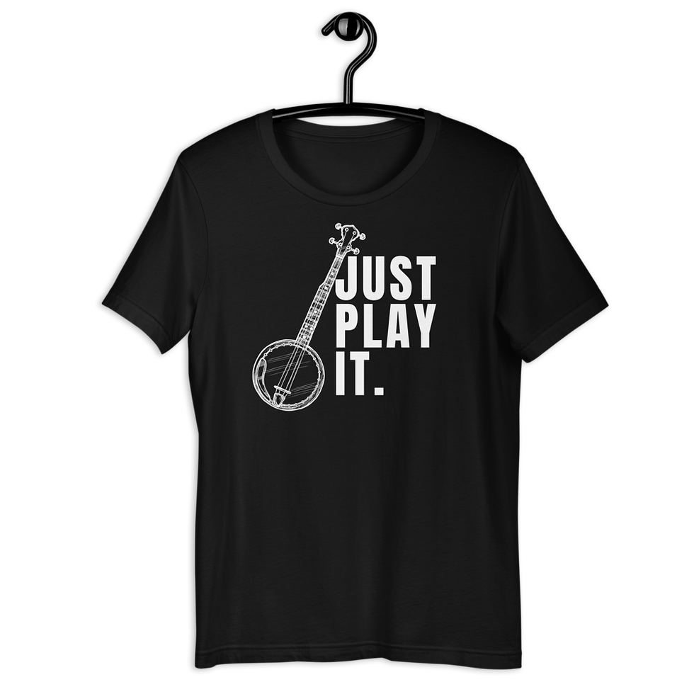 Thumbnail: Banjo Player Musician T-shirt: Classic Banjo Tee - Elon Reeves Arts"