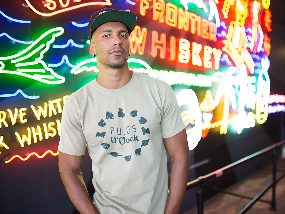 Thumbnail: Pugs O' Clock Tee: Pug Owner T-Shirt - MySkyPet