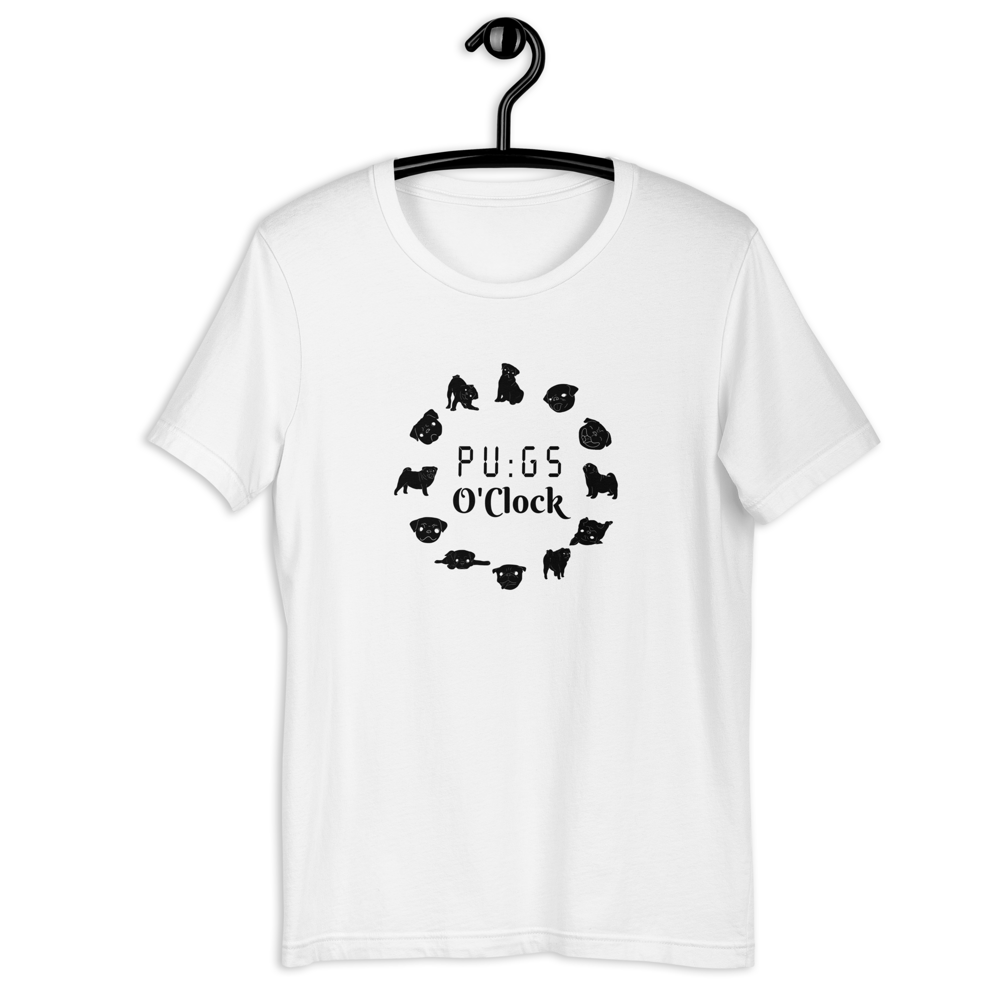 Pugs O' Clock Tee: Pug Owner T-Shirt - MySkyPet