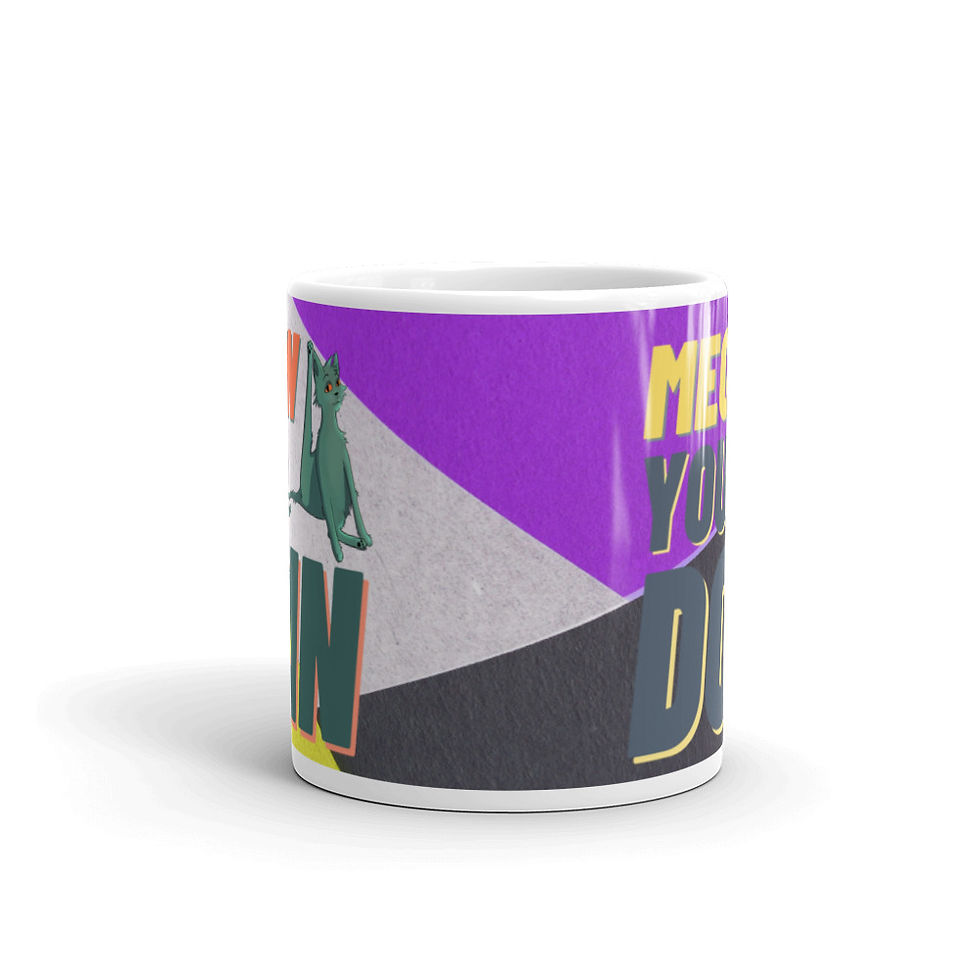 Thumbnail: Meow You Doin Coffee Cup . Cat Doing Youga Mug 11 & 15 oz