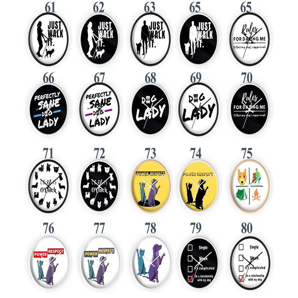 Thumbnail: Introvert Wall Clocks Home Decor: Pet Designed Clocks: Dog, Cat, Horse