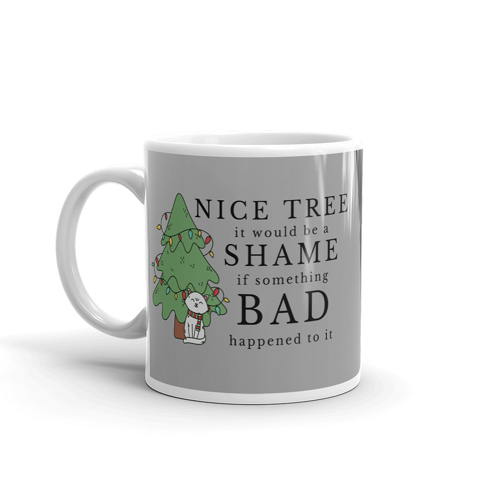 Thumbnail: Christmas Tree Cat Mug . Merry Xmass Cats Cup . Premium - MySkyPet