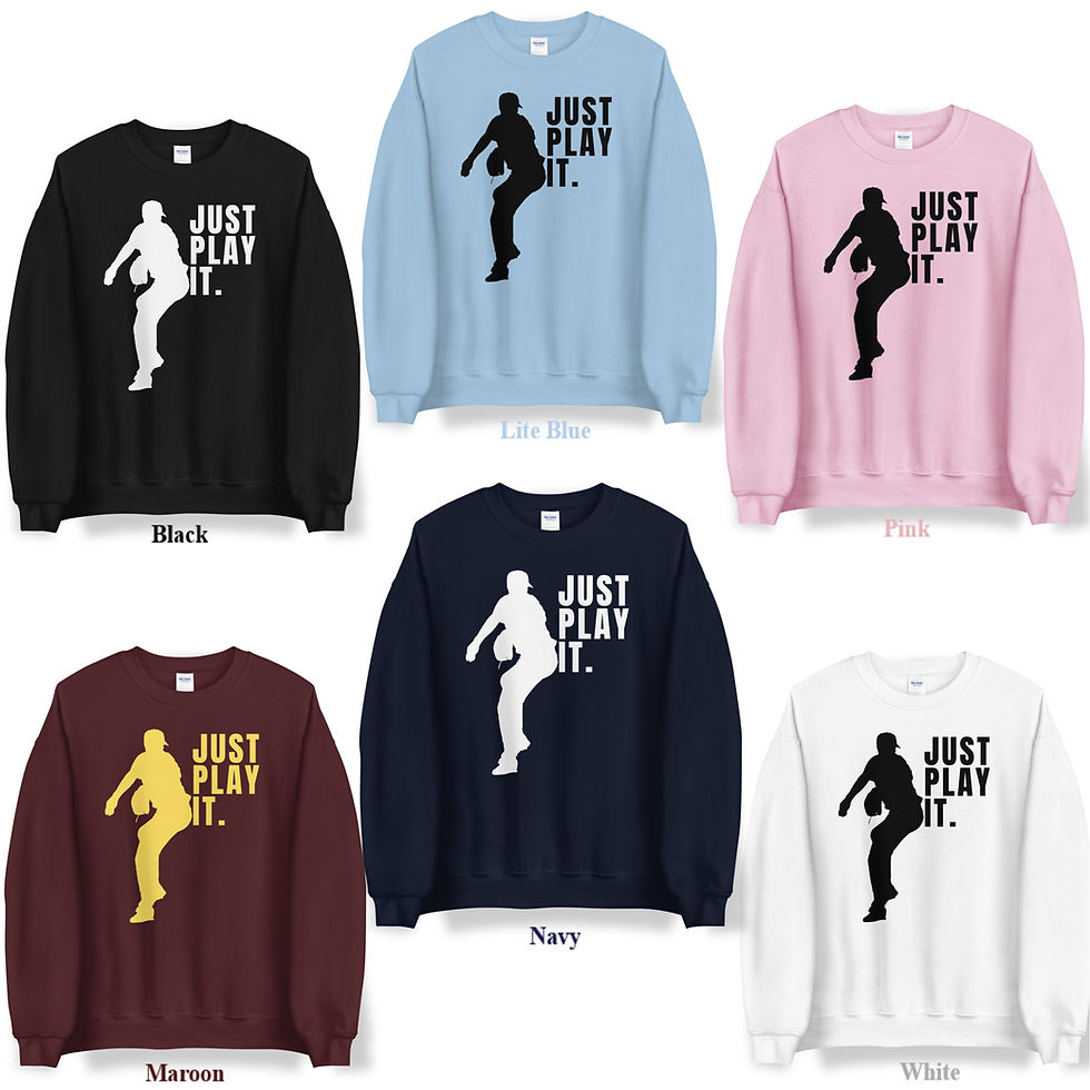 Thumbnail: Baseball Player Sweatshirt: Just Play It