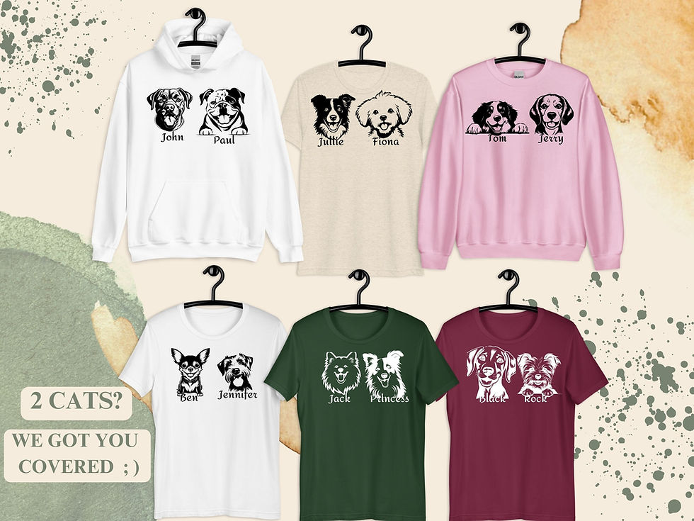 Thumbnail: Personalized Dog Name Shirt, Customizable Dogs Hoodie, Dog Pocket Graphic Tee