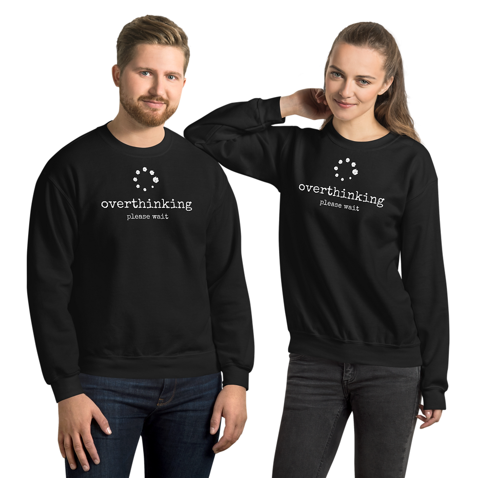 Thumbnail: Sarcastic Overthinking Sweatshirt for Introverts - Please Wait! Anxiety - A.SAP