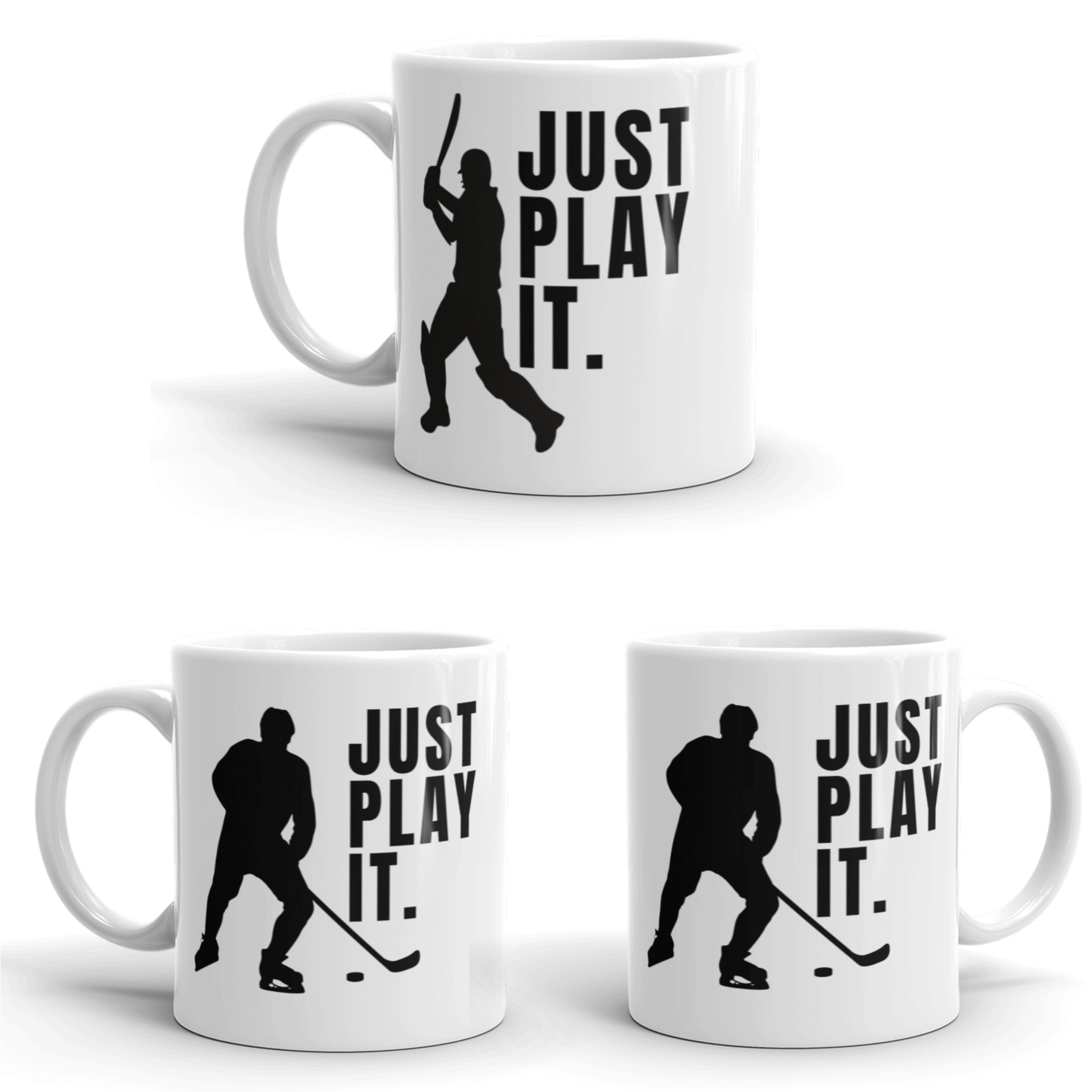 Cricket and Hockey Coffee Mugs: Just Play It