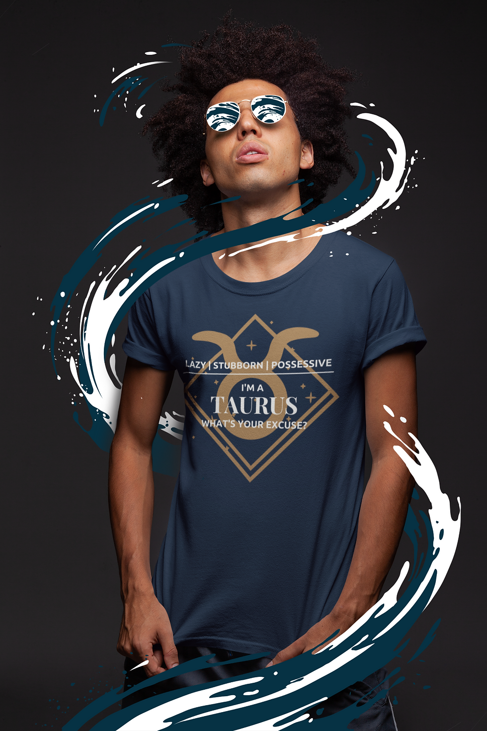 Thumbnail: Taurus Zodiac T-Shirt, Star Sign Taurus Tee - MySkyPet