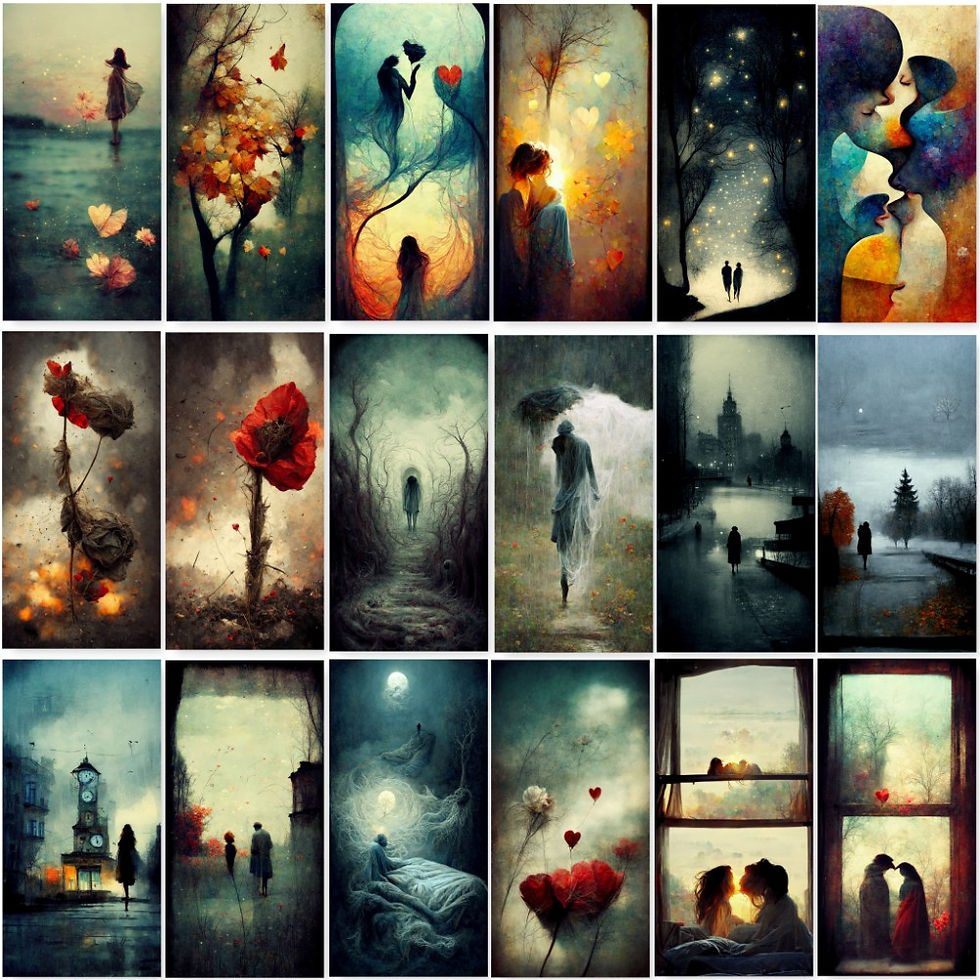 Thumbnail: 1300 Contemporary AI Art Paintings Bundle Set - Inspired by 30 Original Poems