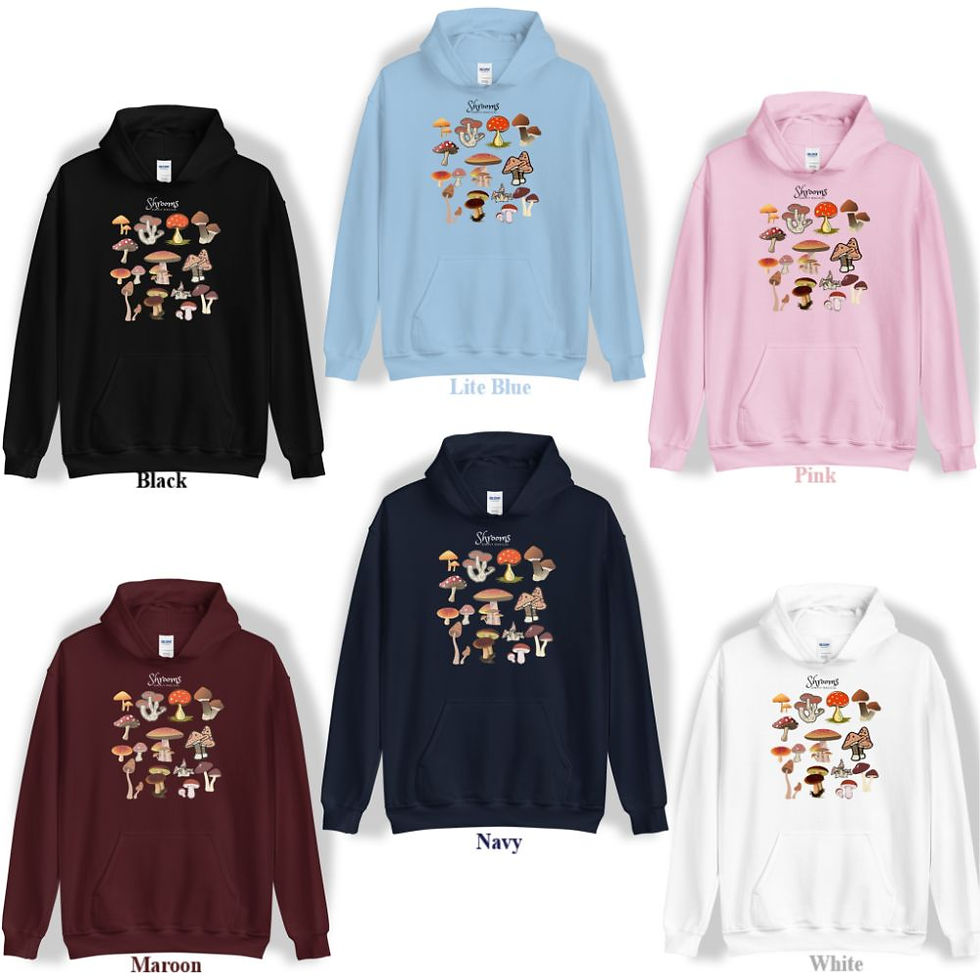 Thumbnail: Mushroom Magic Hoodies: Retro Vibes with Purple Shrooms