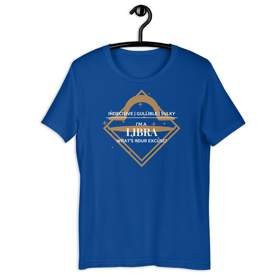 Thumbnail: Libra Zodiac T-Shirt, Star Sign Libra Tee- MySkyPet