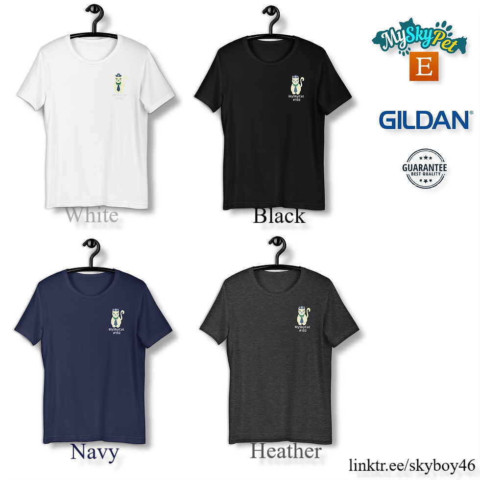 Thumbnail: NFT Cat T-shirt, OpenSea Original Cat Token - MySkyPet