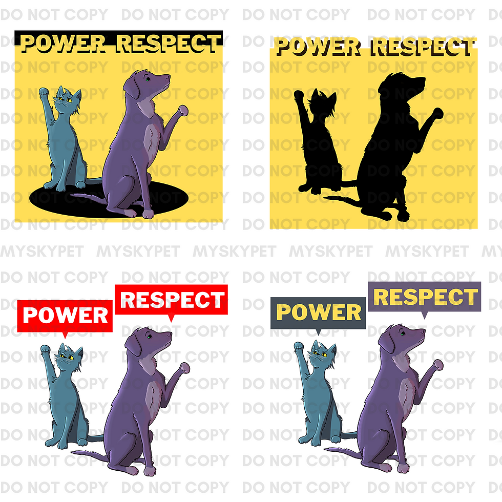 Thumbnail: Animal Art Prints: Jumping Horse, Cat, Dog Print Set - COMMERCIAL USE