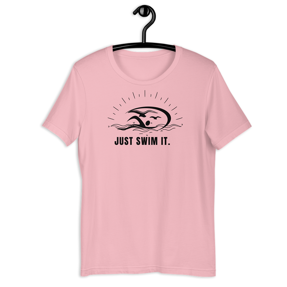 Thumbnail: Just Swim It Shirts: Swimming Tee - Elon Reeves Arts