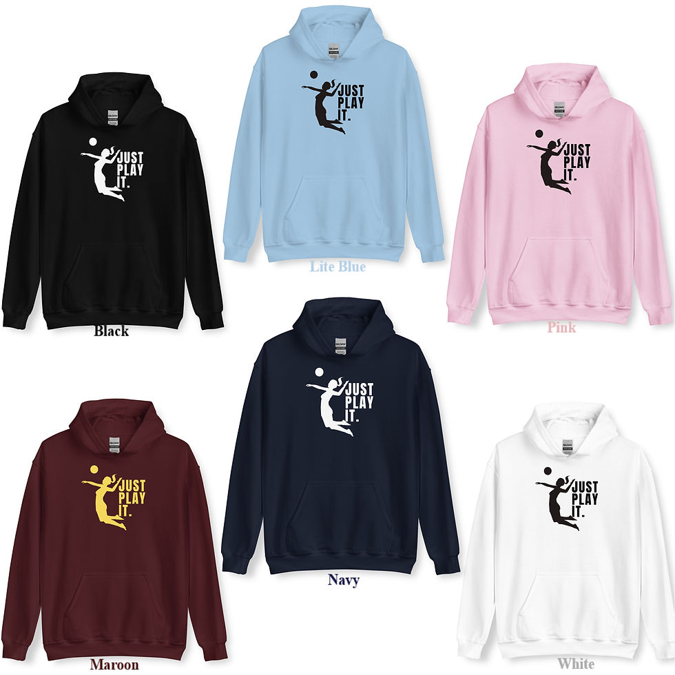 Thumbnail: Volleyball Player Silhouette Hoodie: Just Play It