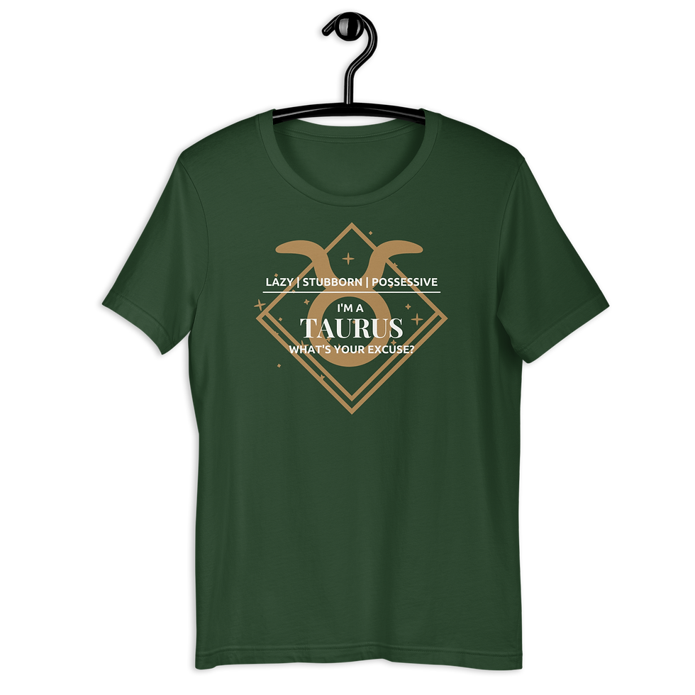 Thumbnail: Taurus Zodiac T-Shirt, Star Sign Taurus Tee - MySkyPet