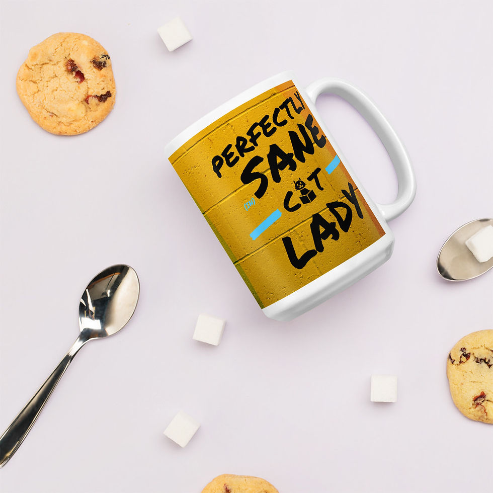 Thumbnail: Crazy Cat Lady Coffee Cup. InSane Lady Kitty Mug 11oz & 15oz