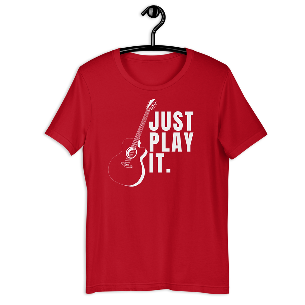 Thumbnail: Guitar Player Musician Tee: Classic Guitar - Elon Reeves Arts