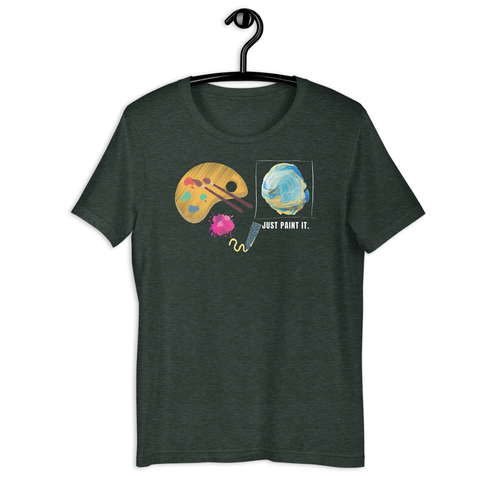 Thumbnail: Art Painting Tee: Just Paint It Painter Shirts