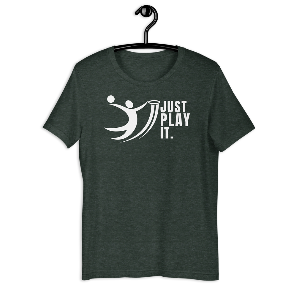Thumbnail: Basketball Player Silhouette Unisex Tee - Just Play It - ElonReevesArts