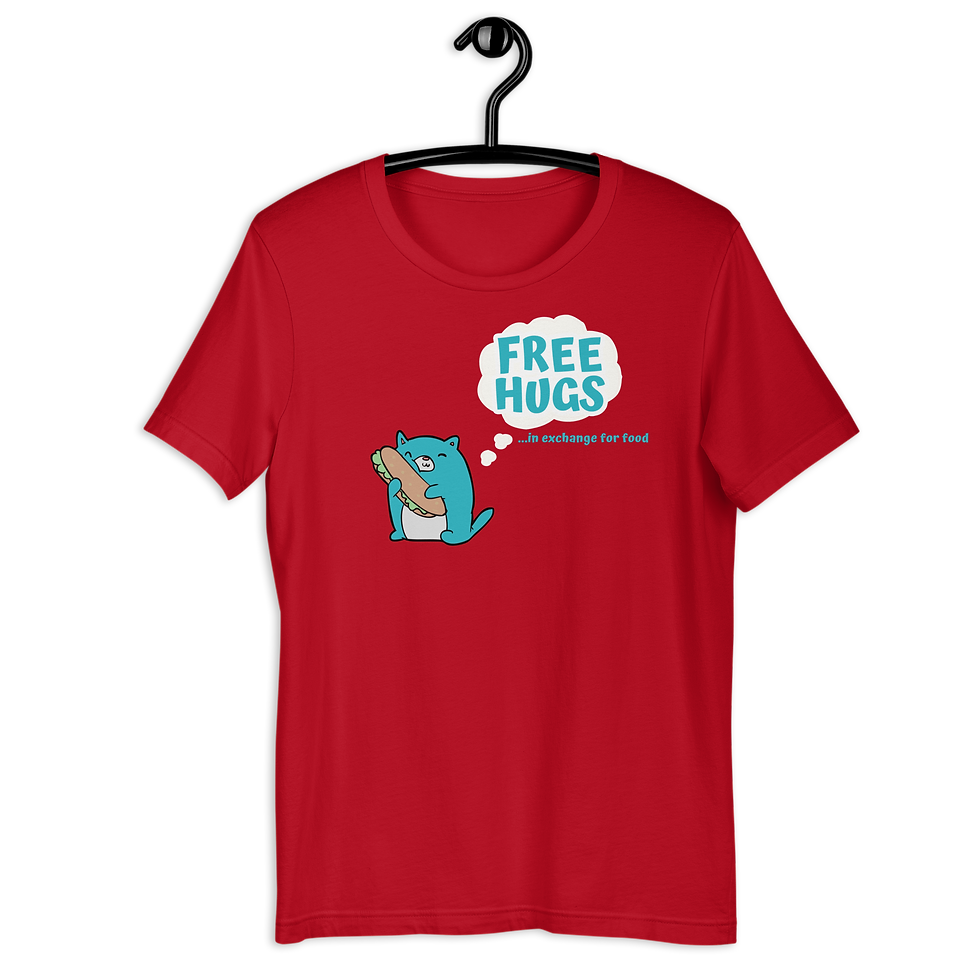 Thumbnail: Cat Food T-Shirt: Free Hugs Tee - MySkyPet