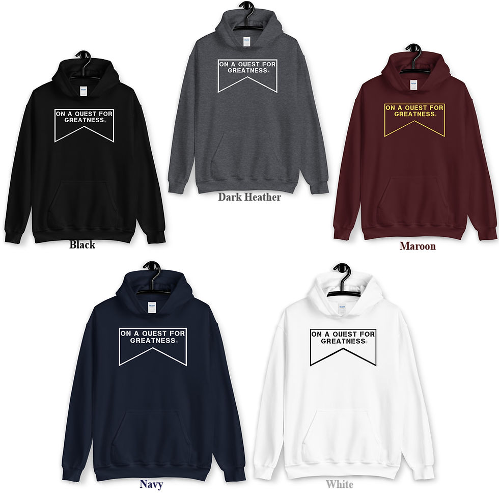 Thumbnail: Quest for Greatness Hoodie: Embrace the Journey, Risk, Fail, Repeat, Win