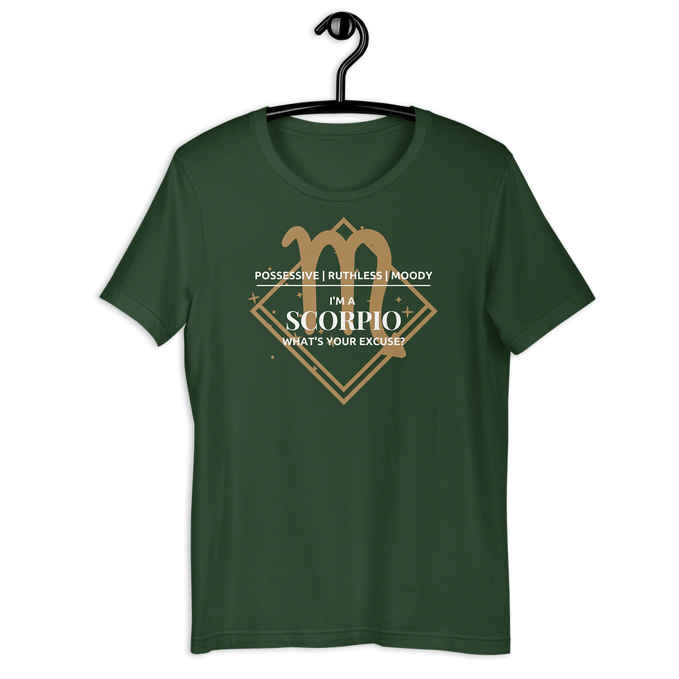 Thumbnail: Scorpio Zodiac T-Shirt, Star Sign Scorpio Tee- MySkyPet