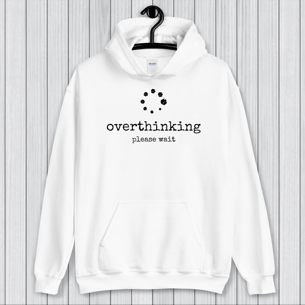 Thumbnail: Sarcastic Overthinking Hoodie for Introverts - Please Wait! Anxiety - A.SAP