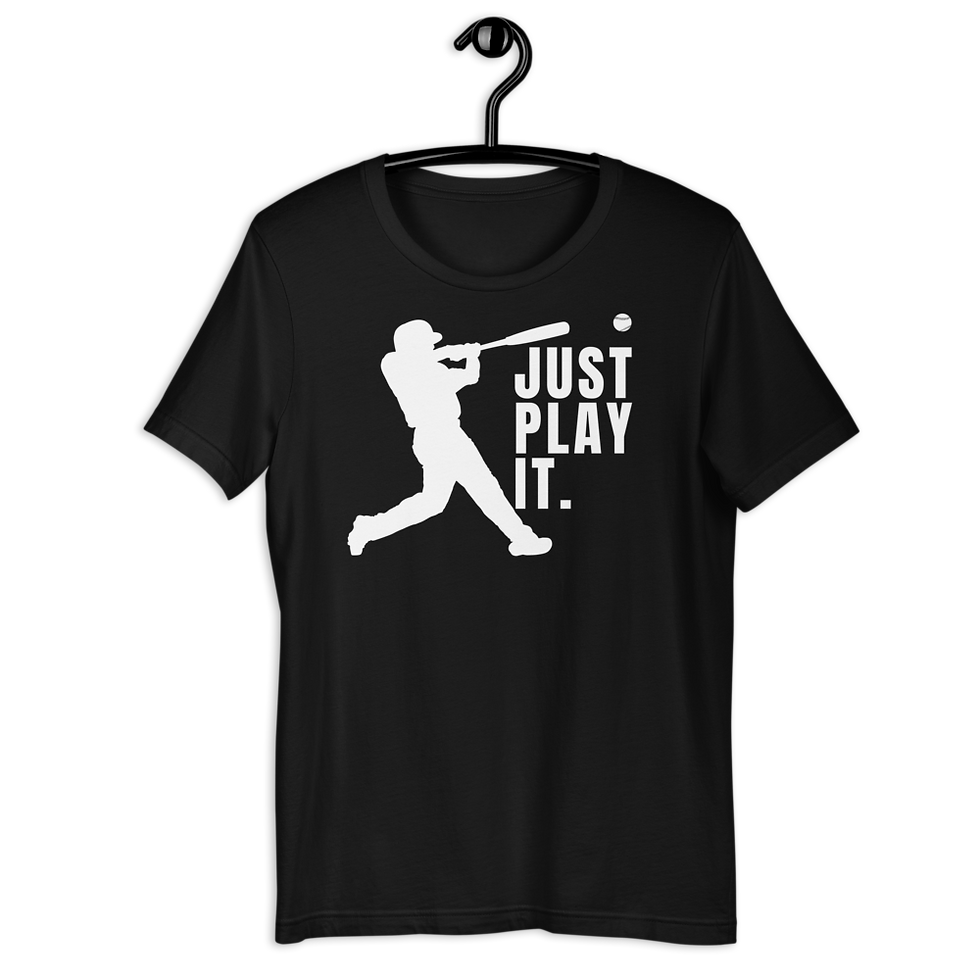 Thumbnail: Baseball Player Hitting Ball Tee - Shirts Just Play It - ElonReevesArts