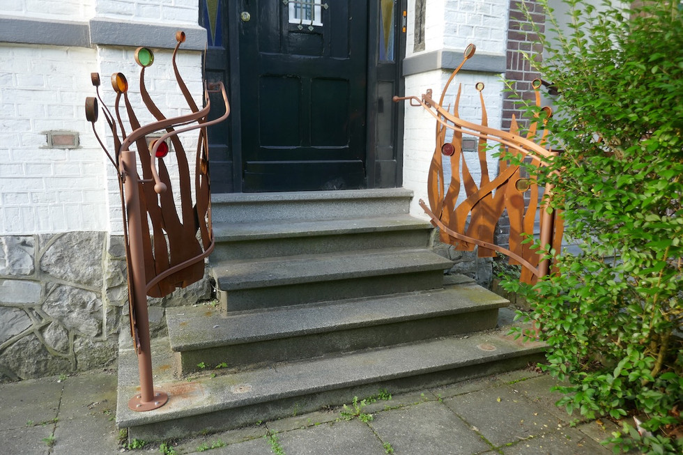 Bijpassend hekje bij de ingang van de voordeur.