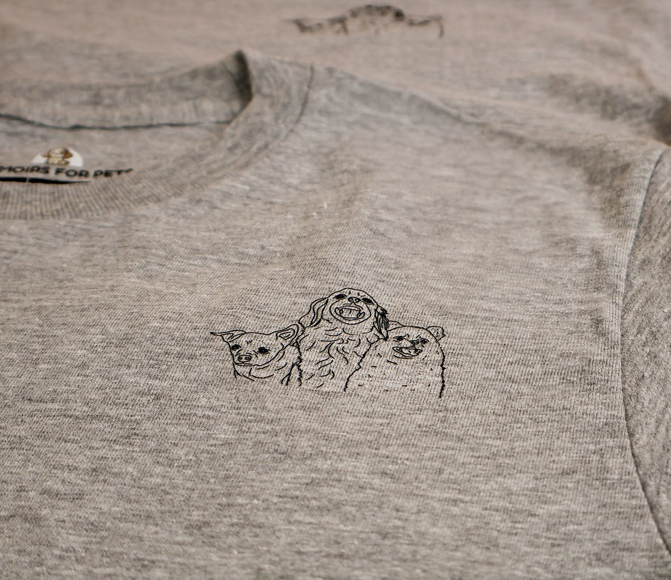 Thumbnail: custom pet embroidered shirt with minimalist stitching