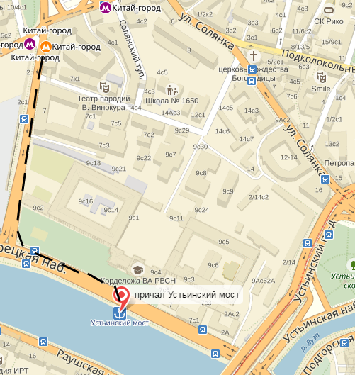 причал Устьинский мост