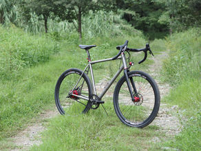 NUA Silice Rohloff titanium gravel bike — Eurobike show build with Gates belt drive and dynamo lighting, size Large